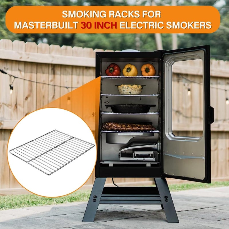 COMVIEE Cooking Grate Replacement Part for Masterbuilt 30 Inch Electric Smoker, 14.6" x 12.2" Grill Grids, Smoker Grates for Masterbuilt MB20071117, 20071117, MB20073519, MB26073519, MB20070421, 2 Pack - Image 3